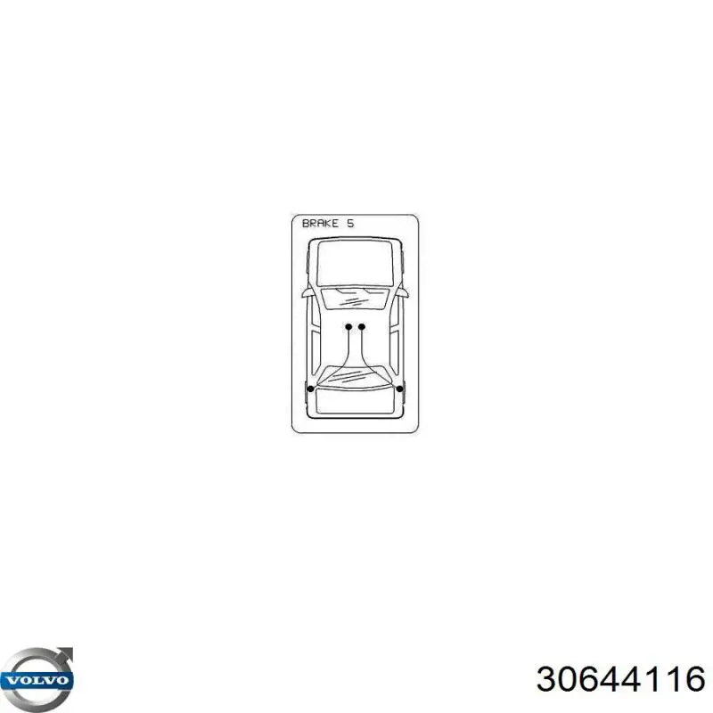 Трос стоянкового гальма задній правий Volvo 30644116 ціна, від 21.78 USD