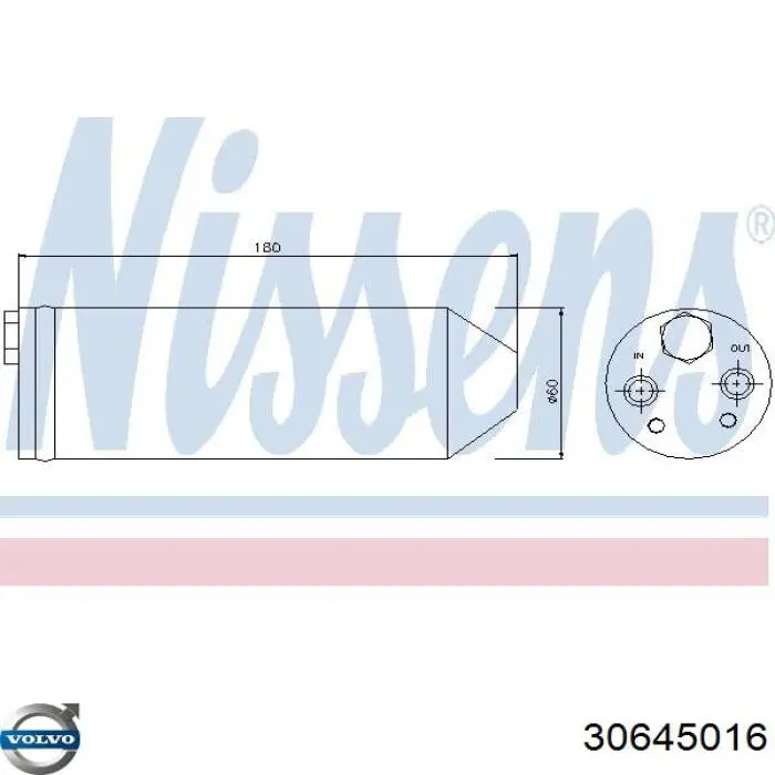 Купити 30645016 Volvo Ресивер-осушувач кондиціонера