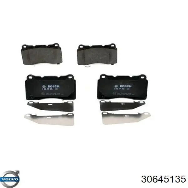 Передні тормозні колодки 30645135 Volvo