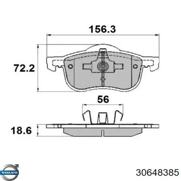 30648385 Volvo Передні гальмівні колодки