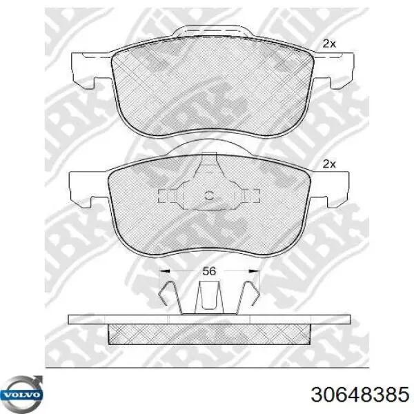 Купити 30648385 Volvo Колодки гальмівні передні, дискові