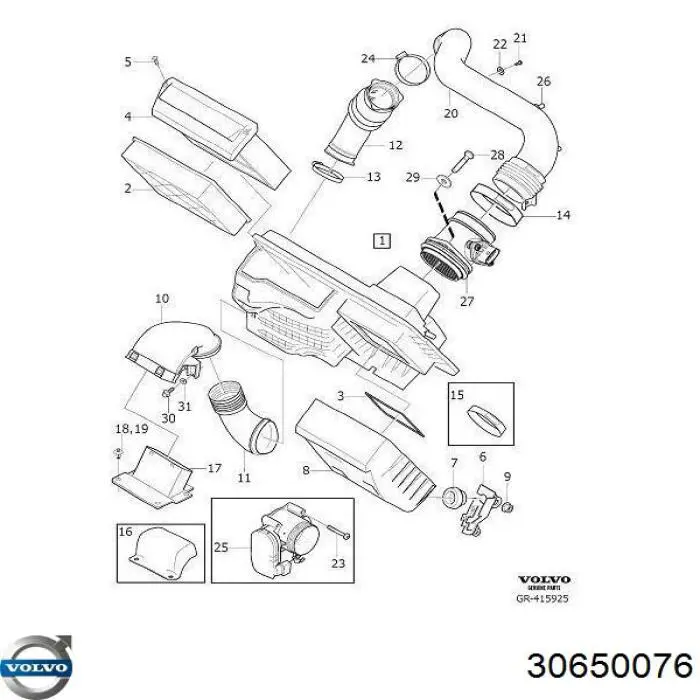  Volvo 30650076 ціна, від 11.92 USD