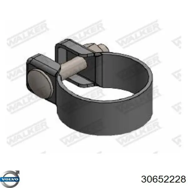 Кронштейн/хомут глушника, передній 30652228 Volvo