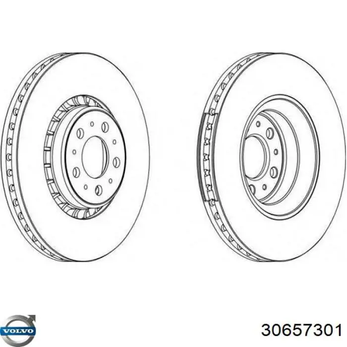 Диск переднього гальма Volvo 30657301 ціна, від 83.42 USD