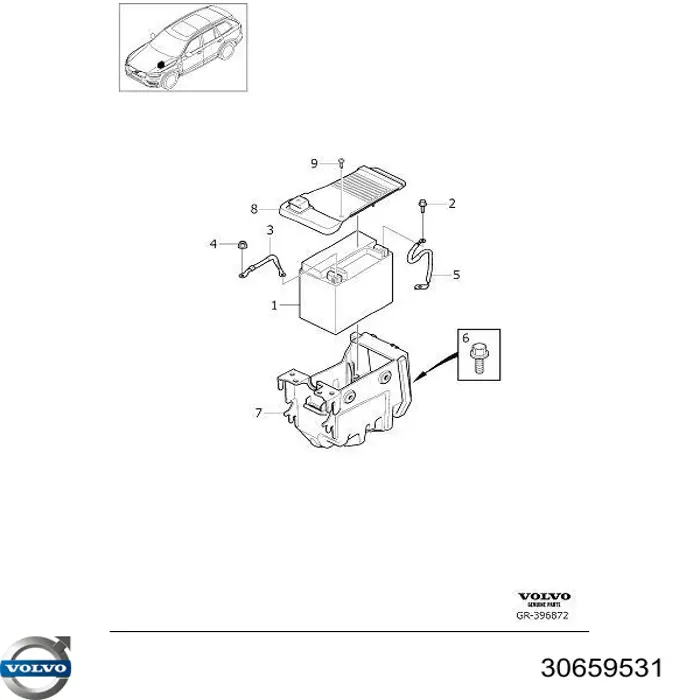 Купити 30659531 Volvo Автомобільна батарея