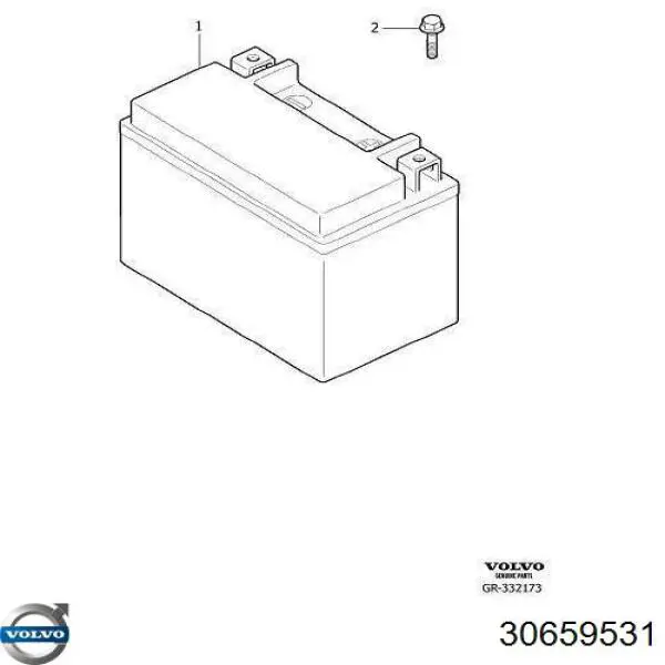 30659531 Volvo Авто акумулятор