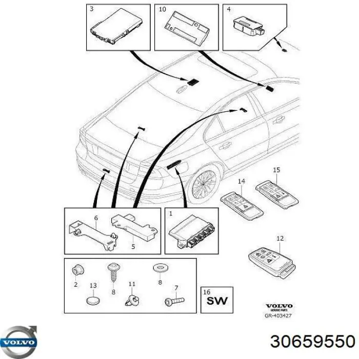  Volvo 30659550 ціна, від 190.03 USD
