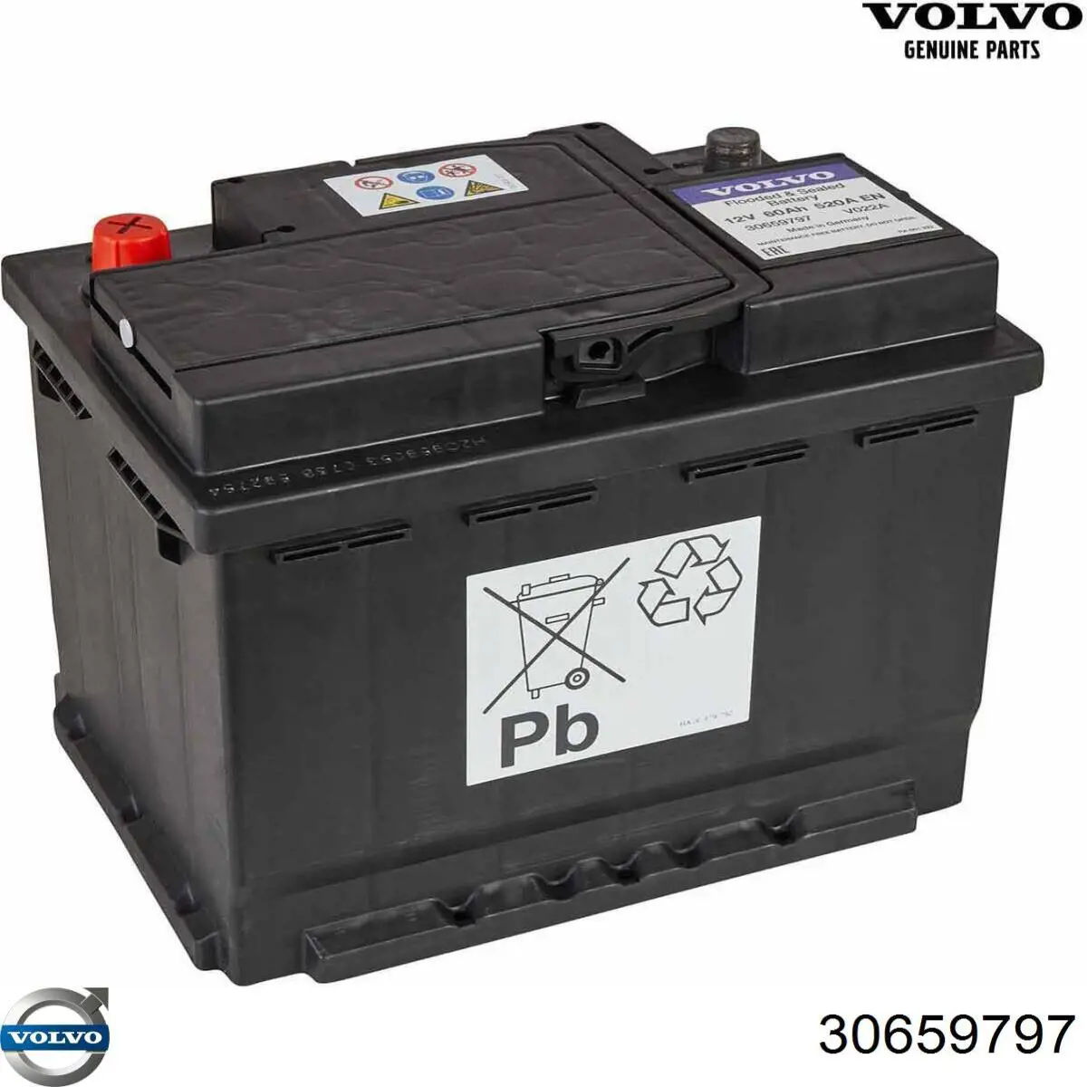 Батарея акумуляторна Volvo 30659797 ціна, від 92.57 USD