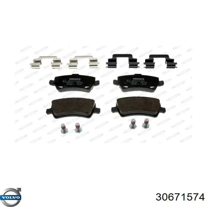 30671574 Volvo Колодки гальмівні задні, дискові