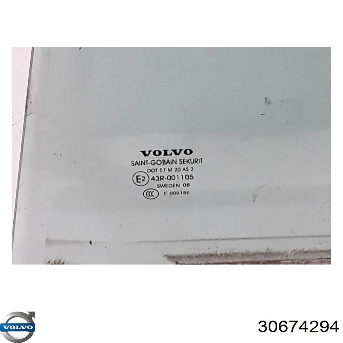 Купити 30674294 Volvo Скло задньої двері лівої