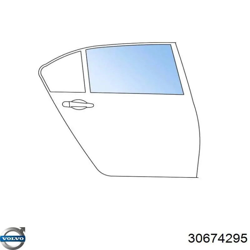 Купити 30674295 Volvo Скло задніх дверей, правих