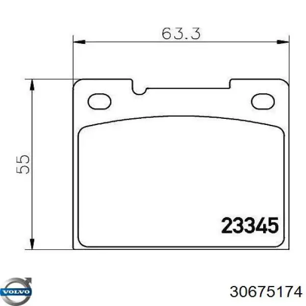 Купити 30675174 Volvo Задні колодки