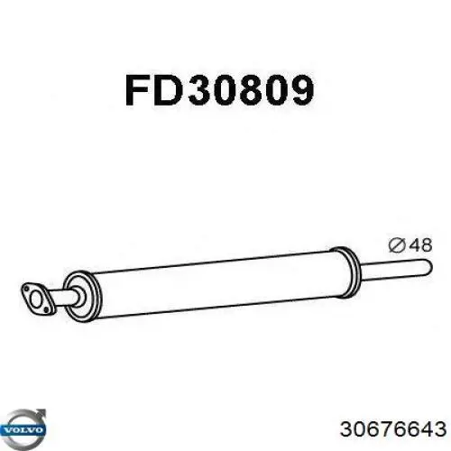 Глушник, передня частина Volvo 30676643 ціна, від 52.41 USD