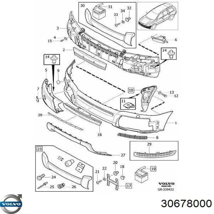 Решітка переднього бампера, центральна 6502079060911P 4max