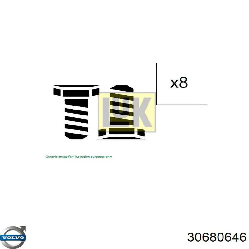 Болт кріплення маховика Ford 1641008 ціна, від 3.40 USD