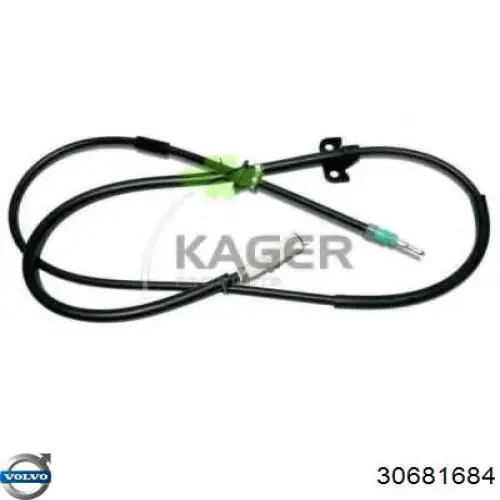 Купити 30681684 Volvo Трос ручного гальма задній, лівий