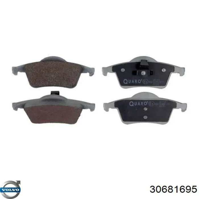 Задні гальмівні колодки 30681695 Volvo
