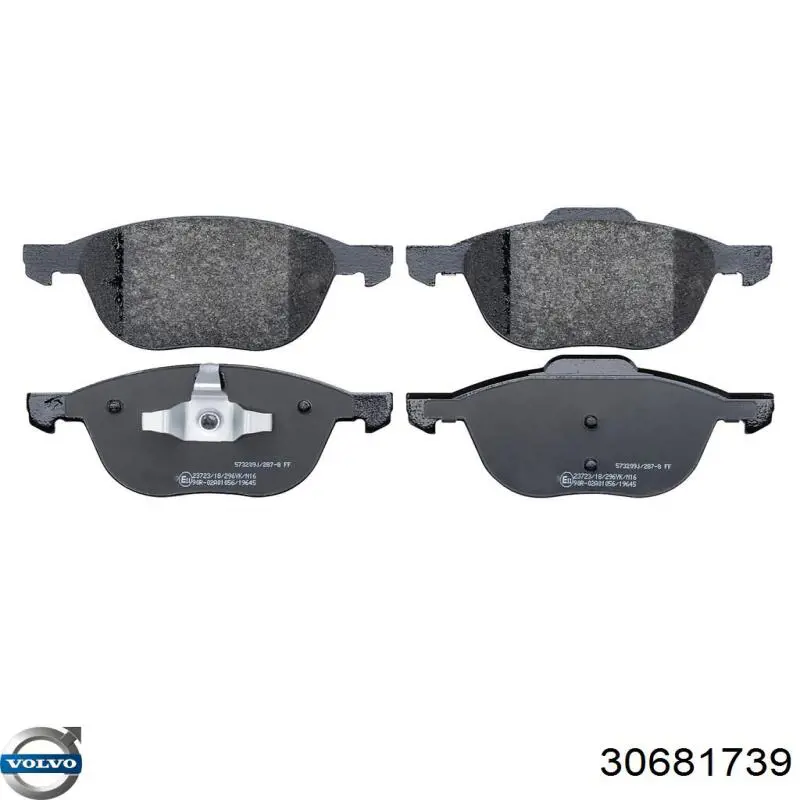 Передні тормозні колодки 30681739 Volvo