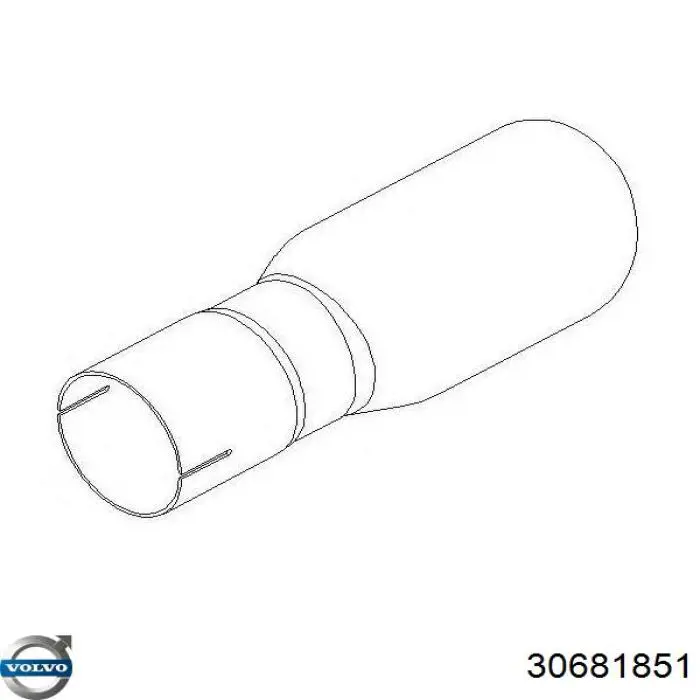 Насадка на глушник Volvo 31321083 ціна, від 48.14 USD