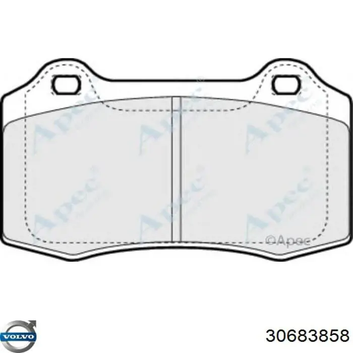 Колодки гальмові задні, дискові 30683858 Volvo