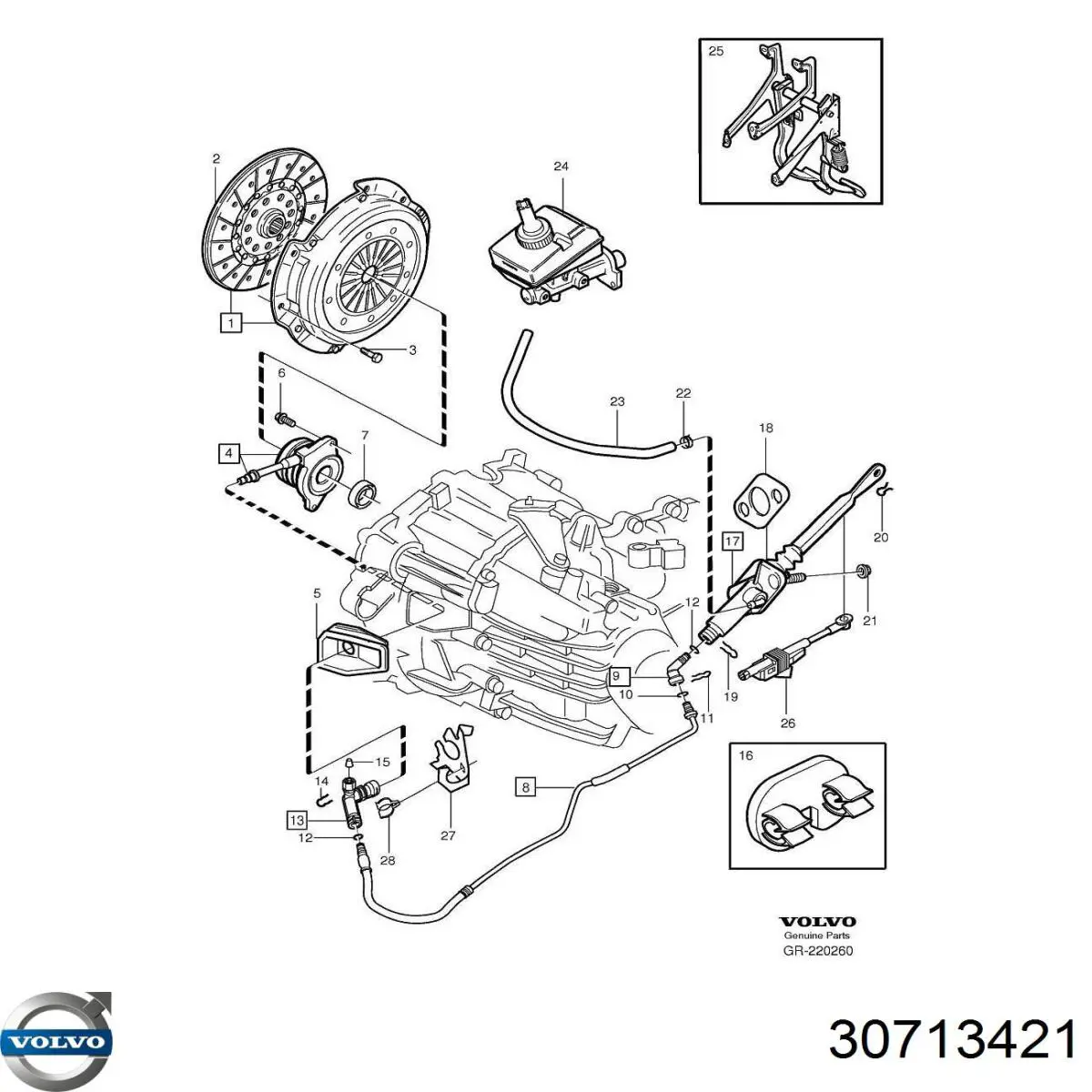 ГЦЗ Volvo 30713421 ціна, від 148.88 USD