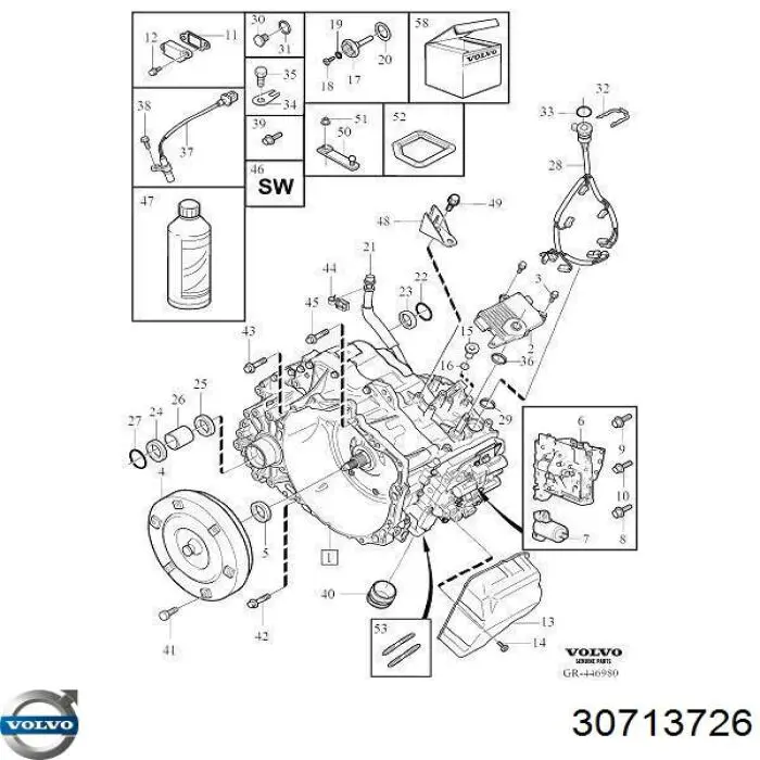 Сальник масляної помпи Volvo 30713726 ціна, від 31.33 USD