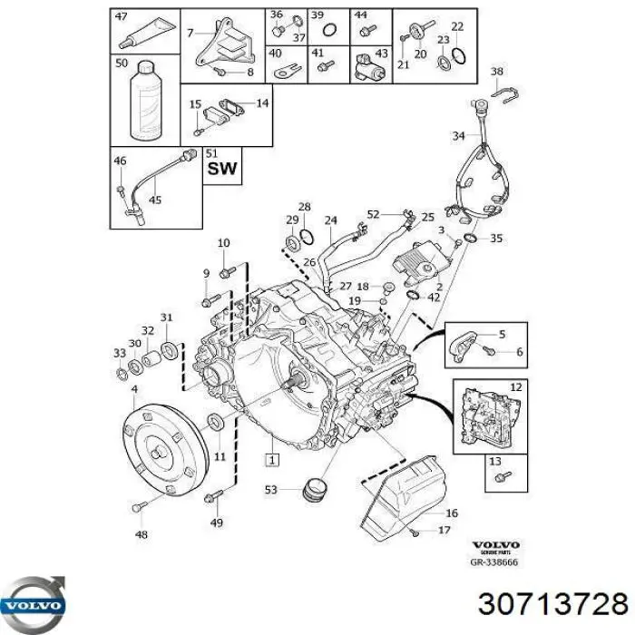 Купити 30713728 Volvo Сальник АКПП/КПП, вихідного/вторинного валу