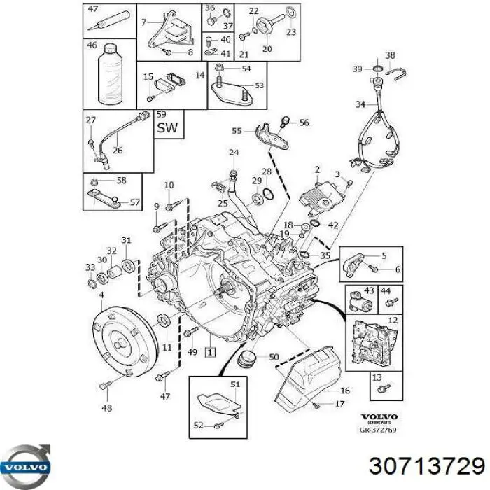 41433729 Pro-parts Сальник АКПП/КПП, вихідного/вторинного вала