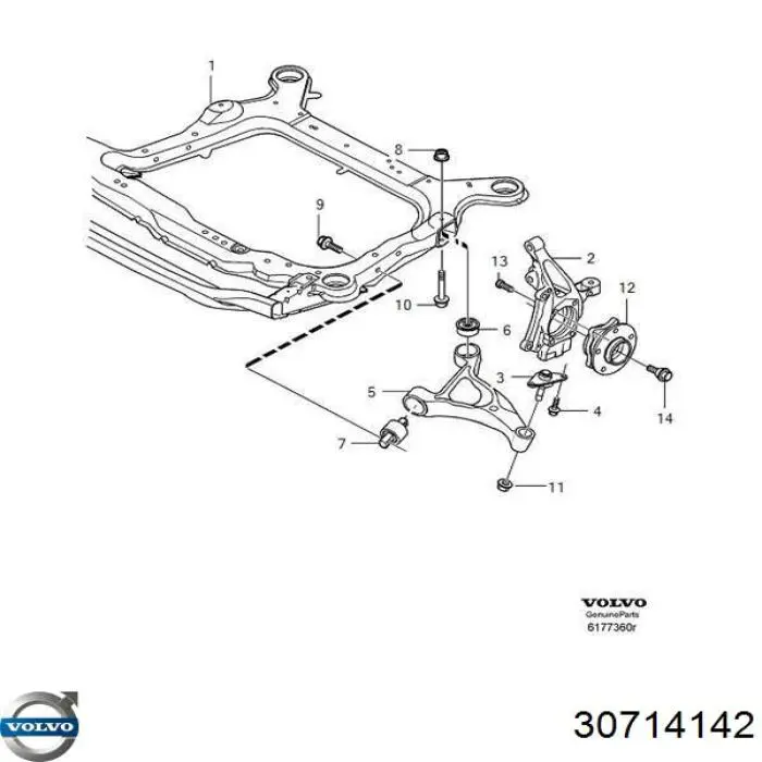 Купити 30714142 Volvo Болт маточини
