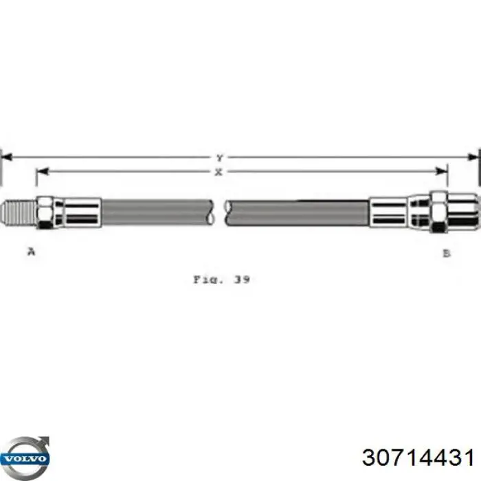 30714431 Volvo шланг гальмівний задній