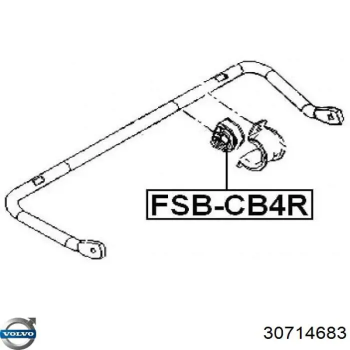 Втулка стабілізатора заднього 30714683 Volvo