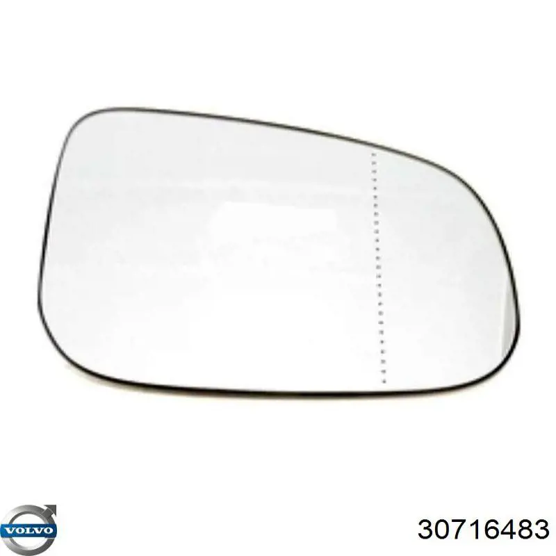 30716483 Volvo дзеркальний елемент дзеркала заднього виду, правого