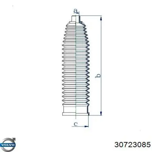 Пильник рульової тяги Volvo 30723085 ціна, від 8.86 USD