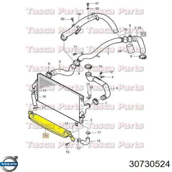 Інтеркулер 30730524 Volvo