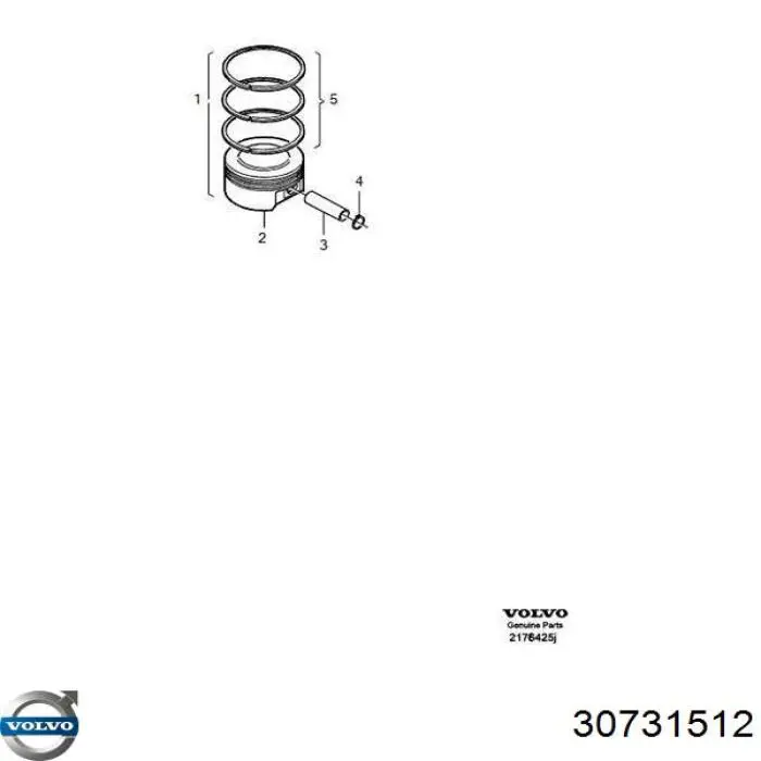Кільця поршневі на 1 циліндр, STD. Volvo XC70 CROSS COUNTRY (SZ, LZ) (Вольво XC70)