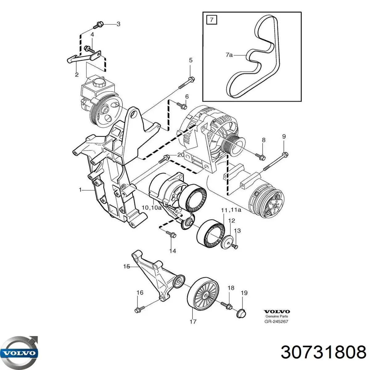 Ремінь кондиціонера Volvo 30731808