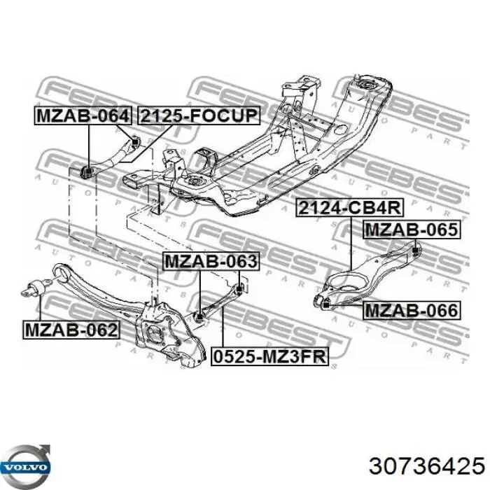 Балансир задній нижній Volvo 30736425