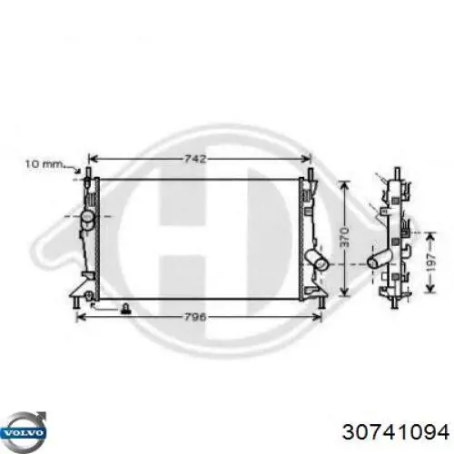 Радіатор основний Volvo 30741094 ціна, від 31.67 USD