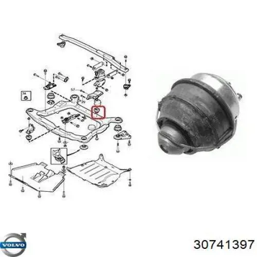 Купити 30741397 Volvo Задня опора двигуна