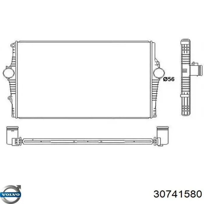 Система охолодження наддувочного повітря Volvo 30741580 ціна, від 130.55 USD