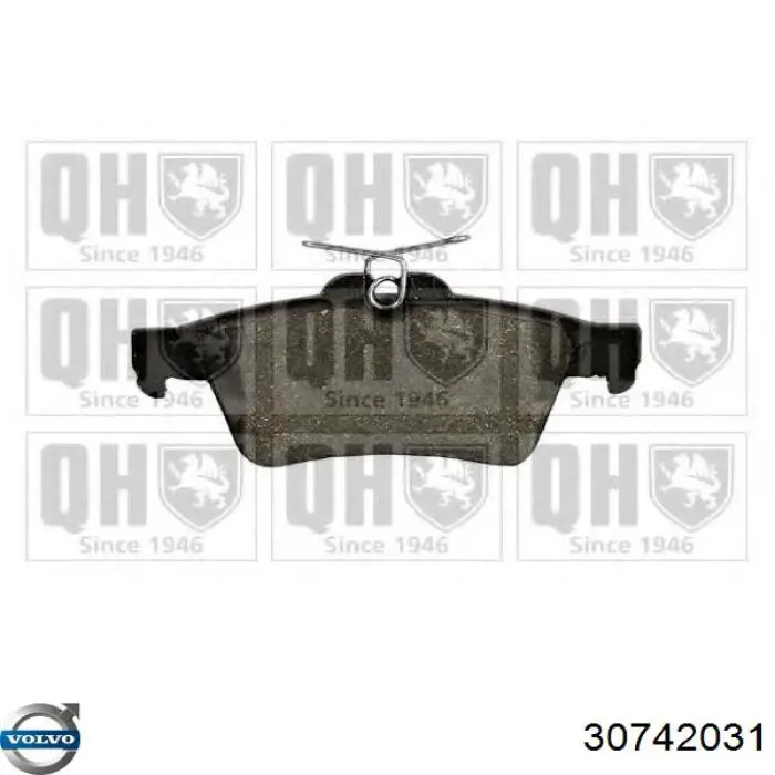 Задні дискові колодки Volvo 30742031