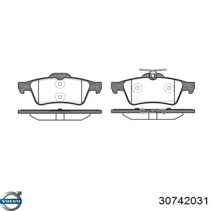 30742031 Volvo Колодки гальмівні задні, дискові