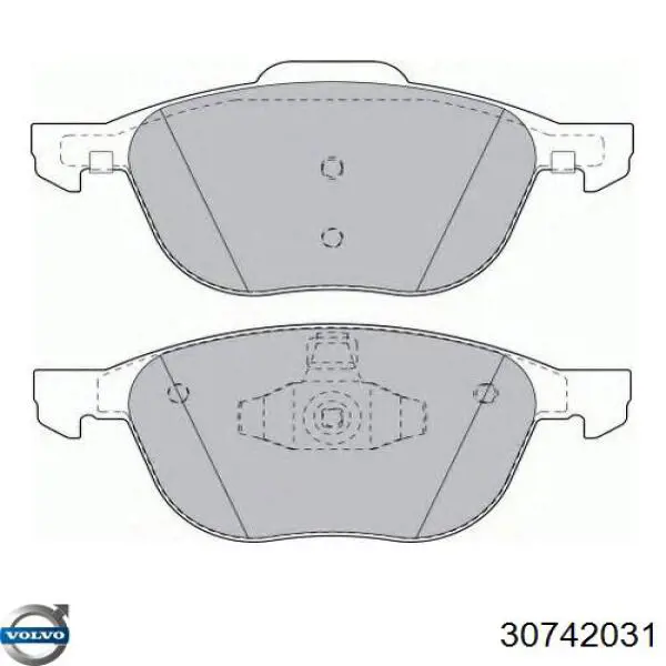 Задні гальмівні колодки 30742031 Volvo