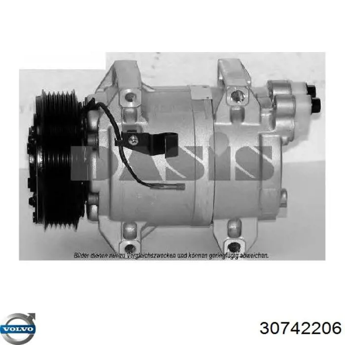 Компресор кондиціонера 30742206 Volvo