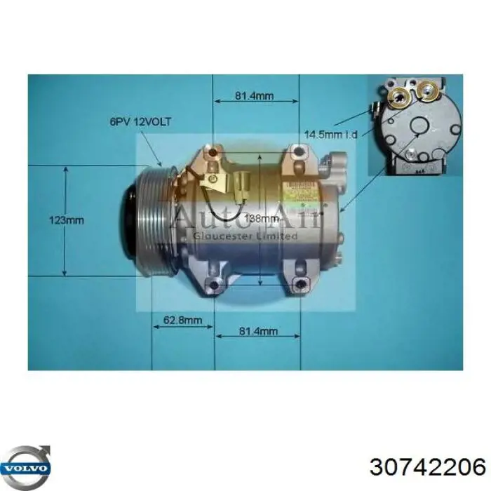 Насос кондиціонера Volvo 30742206