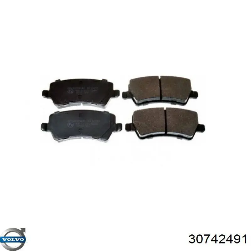Задні гальмівні колодки Volvo 30742491 ціна, від 30.83 USD