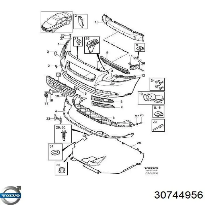  Volvo 30744956 ціна, від 17.78 USD