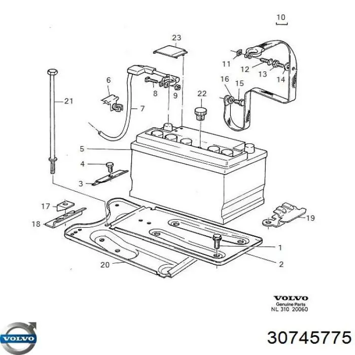 Купити 30745775 Volvo Автомобільна батарея