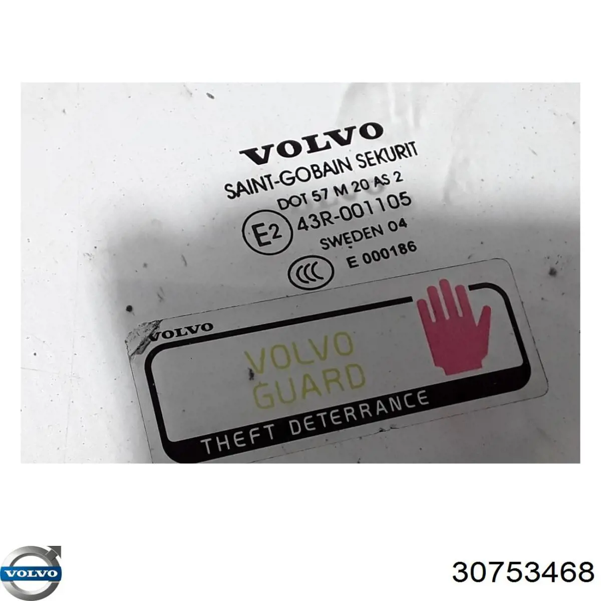 Купити 30753468 Volvo Скло та ущільнювачі скла вітрового правого/лівого