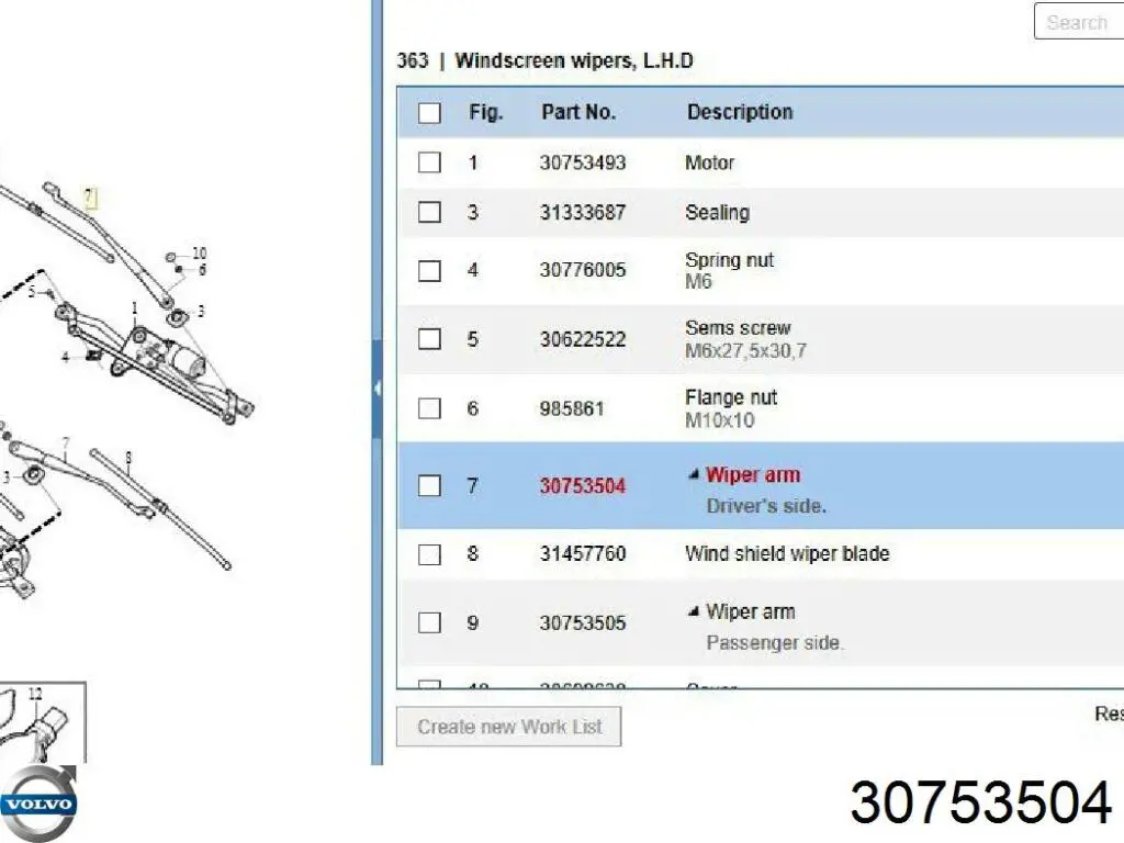  Volvo 30753504 ціна, від 9.26 USD